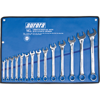 Wrench Set, Combination, 14 Pieces, Metric TLV056 | Aurora Tools