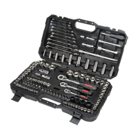 120-Piece 1/4", 3/8" and 1/2" Drive S.A.E./Metric Socket and Wrench Set TLV361 | Aurora Tools