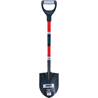 TLZ466 Heavy-Duty Round Point Shovel, Carbon Steel Blade, Fibreglass, D-Grip Handle
