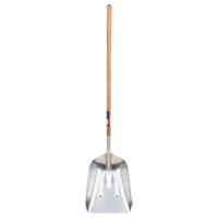 Scoop Shovel, Wood, Aluminum Blade, Straight Handle, 45-3/4" Length TYX063 | Aurora Tools