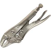Locking Pliers with Wire Cutter, 5" Length, Curved Jaw UAV664 | Aurora Tools