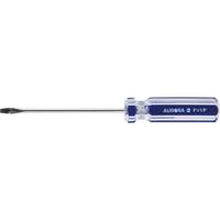 UAX703 Tournevis &agrave; fente bleu transparent avec bandes , Tige de 1/8", Ronde, Prise en Plastique