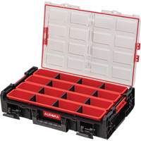 UAX729 Arx X-Large Organizer with Long Bins, 23" x 15-1/5" x 5", Black