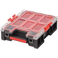 UAX735 Arx&reg; Medium Tall Organizer with Bins, 10-2/5" x 14-3/10" x 4-1/5", Black