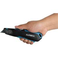 UAY906 Retractable Safety Knife , Stainless Steel, Heavy-Duty, Plastic/Aluminum Handle