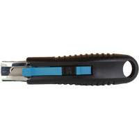 UAY907 Standard-Duty Retractable Safety Knife, Stainless Steel, Rubber Handle
