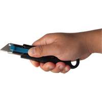UAY907 Standard-Duty Retractable Safety Knife, Stainless Steel, Rubber Handle