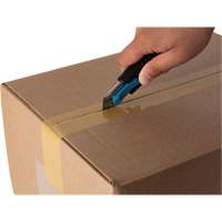UAY907 Standard-Duty Retractable Safety Knife, Stainless Steel, Rubber Handle