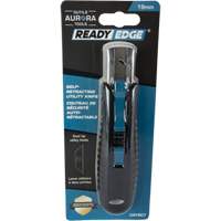 UAY907 Standard-Duty Retractable Safety Knife, Stainless Steel, Rubber Handle