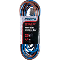 XC500 TPE-Rubber Extension Cord With Light Indicator, All-Weather, SJEOW, 14/3 AWG, 15 A, 25'