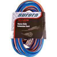 All-Weather TPE-Rubber Extension Cord With Light Indicator, SJEOW, 12/3 AWG, 15 A, 50' XC504 | Aurora Tools