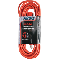 Indoor/Outdoor Extension Cord, SJTW, 16/3 AWG, 13 A, 25' XC632 | Aurora Tools