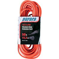 Indoor/Outdoor Extension Cord, SJTW, 16/3 AWG, 13 A, 50' XC633 | Aurora Tools