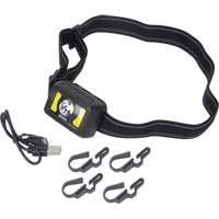 Headlamp, LED, 350 Lumens, 2 Hrs. Run Time, Rechargeable Batteries XI801 | Aurora Tools