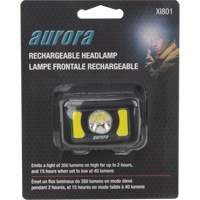 Lampe frontale, DEL, 350 lumens, 2 hres de fonctionnement, piles Rechargeable XI801 | Aurora Tools
