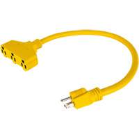 XJ627 Adaptateur de rallonge d'alimentation, Ext&eacute;rieur, STOW, AWG 12/3, 15 A, 3 prise(s), 2'