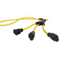 XJ628 Adaptateur d'alimentation de style W, Ext&eacute;rieur, STOW, AWG 12/3, 15 A, 3 prise(s), 2'